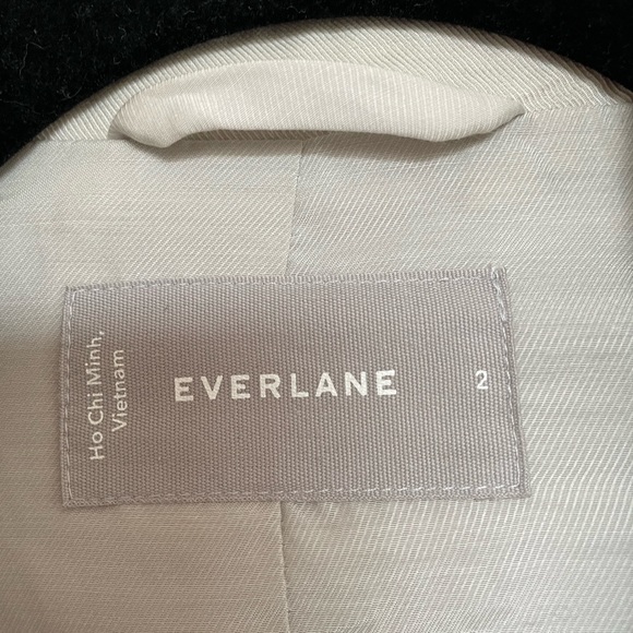 Everlane The Cotton-Linen Blazer, Sandstone, Size 2 - Picture 3 of 7
